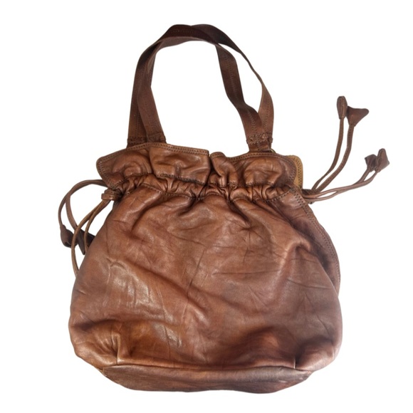 LUCKY BRAND "TULIP" Hobo Satchel Tote Bag Purse in Bourbon Leather - Picture 2 of 5
